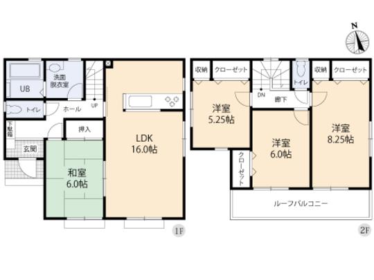 Floor plan. 32,500,000 yen, 4LDK, Land area 136.08 sq m , Building area 99.78 sq m floor plan