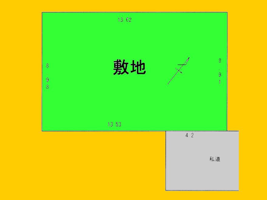 Compartment figure. Land price 23.8 million yen, Land area 121.54 sq m