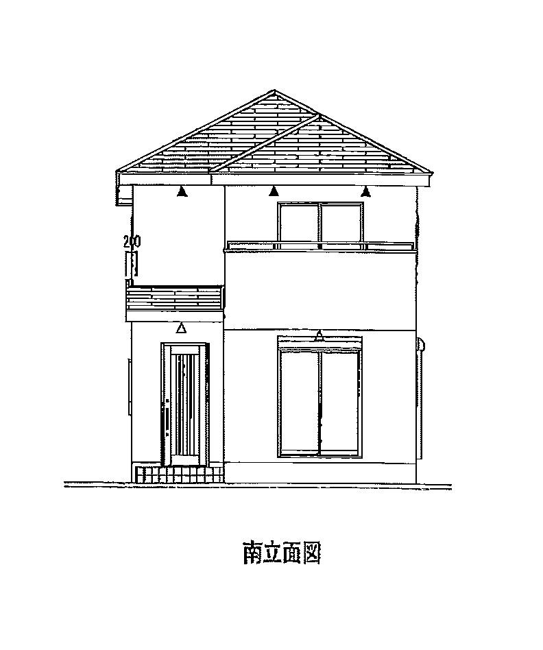 Rendering (appearance). South side elevational view