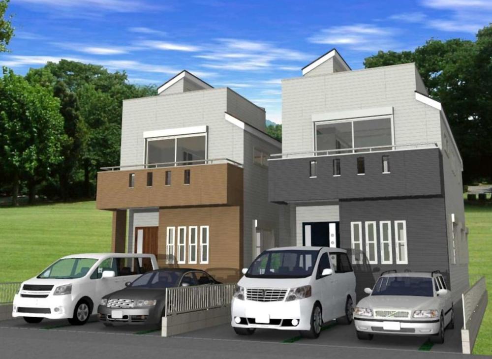 Rendering (appearance). A ・ B Building, Two buildings side by side is a complete view.