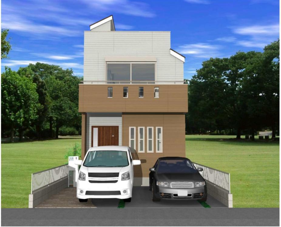 Rendering (appearance). Site area ・ Floor plan, etc., Becoming two buildings common.