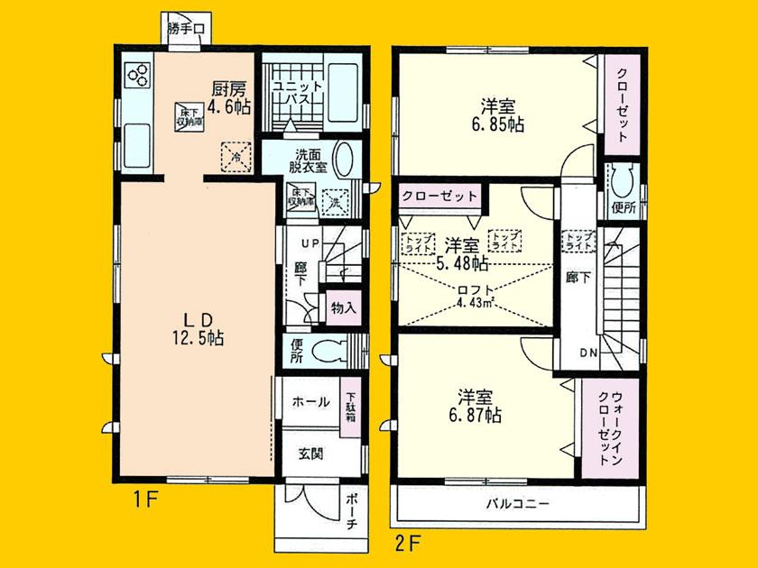 Floor plan. 31,800,000 yen, 3LDK, Land area 100.13 sq m , Building area 92.26 sq m