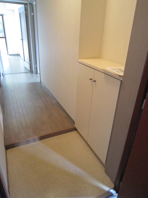 Entrance. The entrance is a shoe box equipped. 