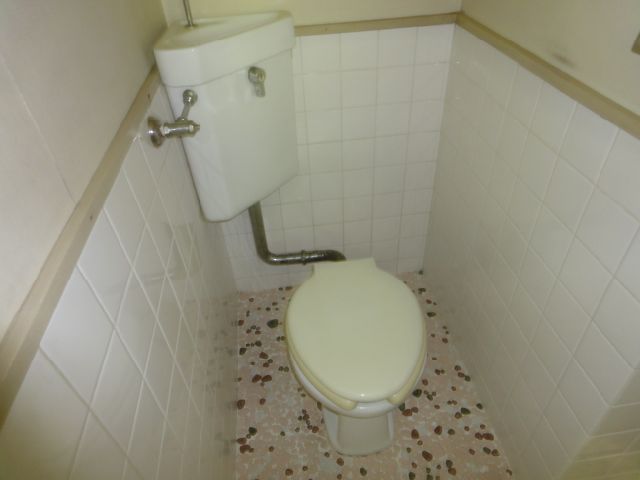 Toilet. From the bathroom to the toilet is connected