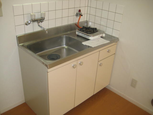 Kitchen. Gas stove is already installed in the kitchen.