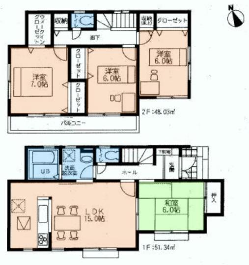 Floor plan. 29,800,000 yen, 3LDK, Land area 138.28 sq m , Building area 99.37 sq m