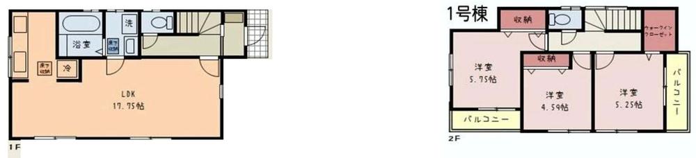 Floor plan. (1), Price 39,800,000 yen, 3LDK, Land area 101.66 sq m , Building area 80.31 sq m