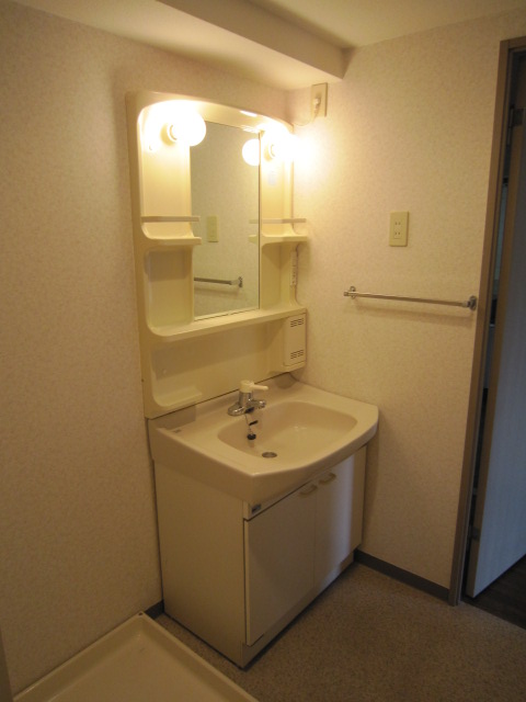 Washroom. Also equipped with wash basin glad to busy morning.