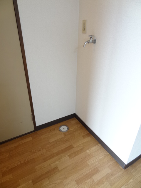 Other room space. There storage room washing machine.