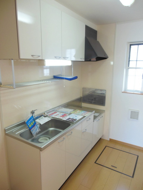 Kitchen. There is a window in the kitchen