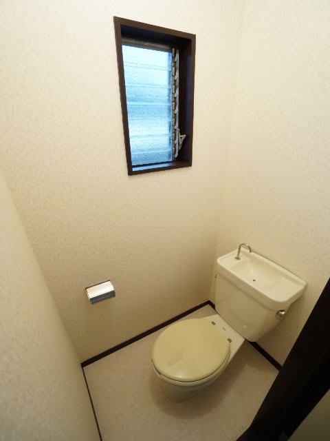 Toilet. With window