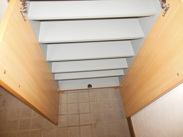 Entrance. It is a shoebox