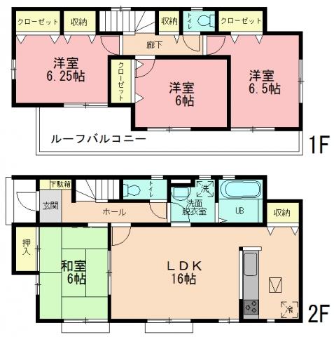 Floor plan. 29,800,000 yen, 4LDK, Land area 165.29 sq m , Building area 99.36 sq m