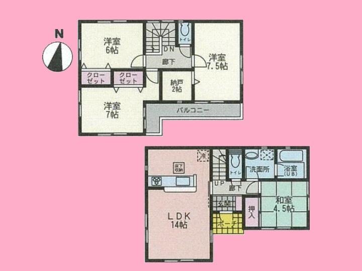 Floor plan. (3 Building), Price 26,800,000 yen, 4LDK, Land area 120.05 sq m , Building area 92.34 sq m