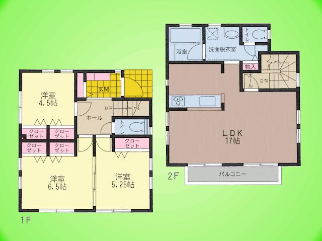 Floor plan. 32,800,000 yen, 3LDK, Land area 84.67 sq m , Building area 83.22 sq m LDK is the floor plan of the room at 17 Pledge ☆