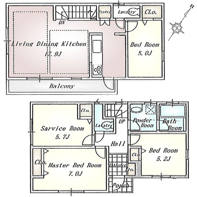 Floor plan. (1), Price 40,800,000 yen, 4LDK, Land area 119.53 sq m , Building area 92.58 sq m