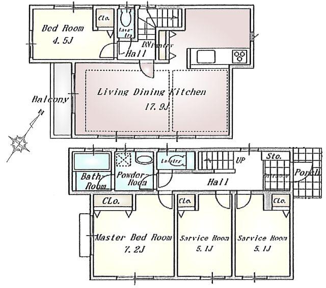 Floor plan. (3), Price 39,800,000 yen, 4LDK, Land area 119.57 sq m , Building area 92.53 sq m