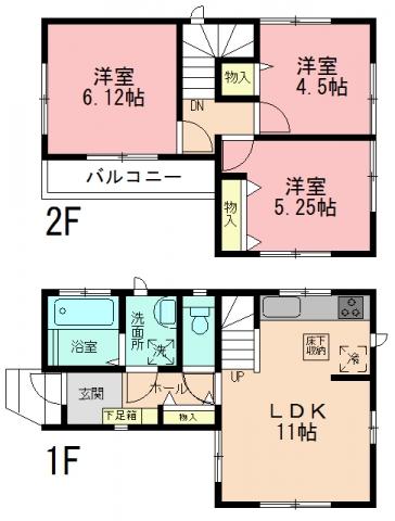 Floor plan. 31,800,000 yen, 3LDK, Land area 67.4 sq m , Building area 65.2 sq m