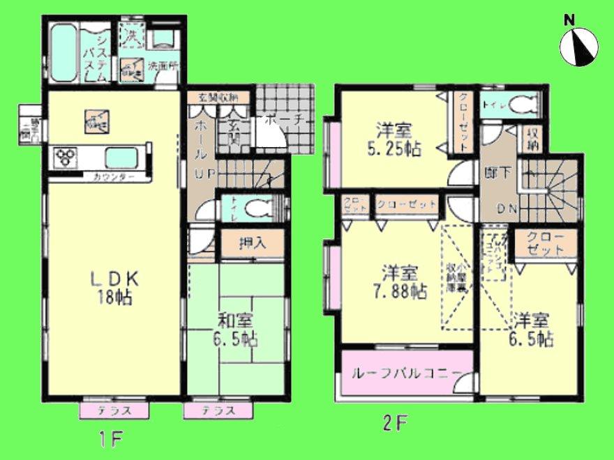 Floor plan. (12 Building), Price 24.6 million yen, 4LDK, Land area 148.87 sq m , Building area 102.67 sq m