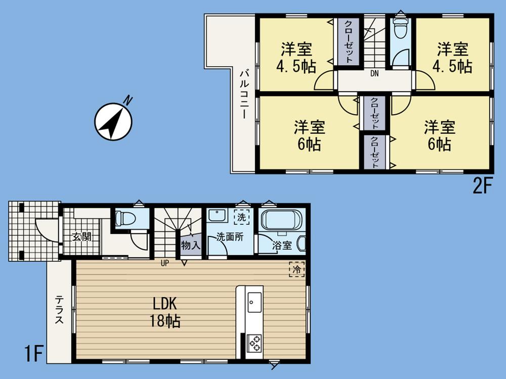 Floor plan. (C Building), Price 40,126,000 yen, 4LDK, Land area 114.85 sq m , Building area 105.7 sq m