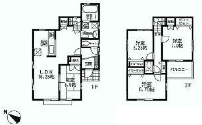 Floor plan. (4 Building), Price 39,300,000 yen, 4LDK, Land area 104.73 sq m , Building area 96.05 sq m