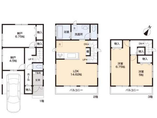 Floor plan. 34,800,000 yen, 2LDK, Land area 74.61 sq m , Building area 96.04 sq m floor plan