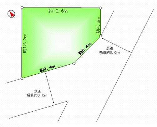 Compartment figure. Southeast ・ Southwest of the corner lot