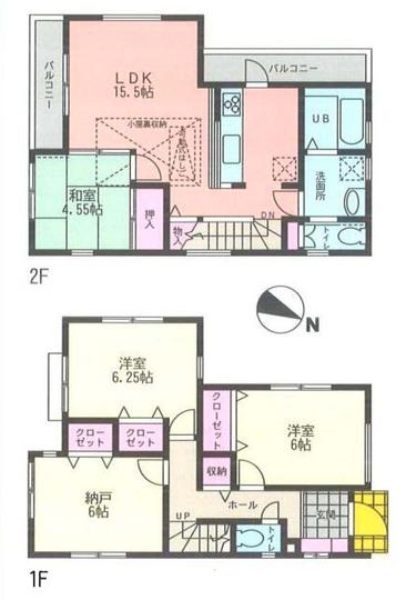 Floor plan. 35,800,000 yen, 4LDK, Land area 93.57 sq m , Building area 92 sq m