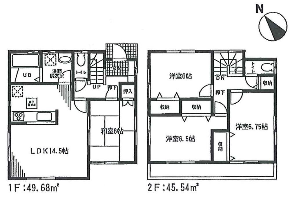 Floor plan. (1 Building), Price 28.8 million yen, 4LDK, Land area 100 sq m , Building area 95.22 sq m