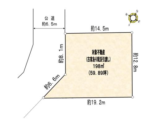 Compartment figure. Southwest road ・ Sunshine per hill ・ View is good.