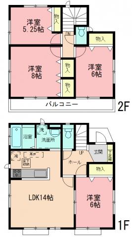 Floor plan. 32,800,000 yen, 4LDK, Land area 110.34 sq m , Building area 93.57 sq m