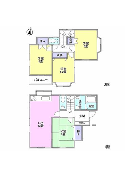 Floor plan. ☆ 1998 January Built in 4LDK type ☆ With under-floor heating in the living-dining