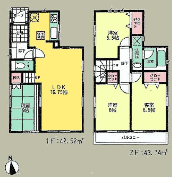 Floor plan. (1 Building), Price 29,800,000 yen, 4LDK, Land area 100.93 sq m , Building area 86.26 sq m