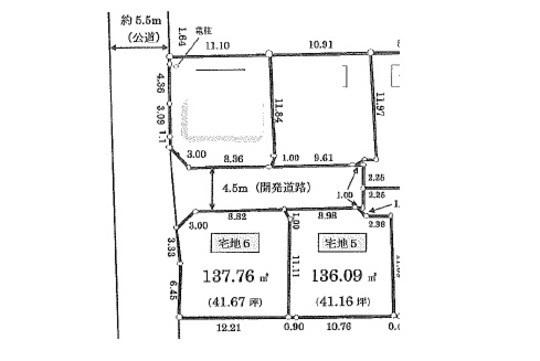 Compartment figure. Land price 24,800,000 yen, Land area 136.09 sq m compartment view