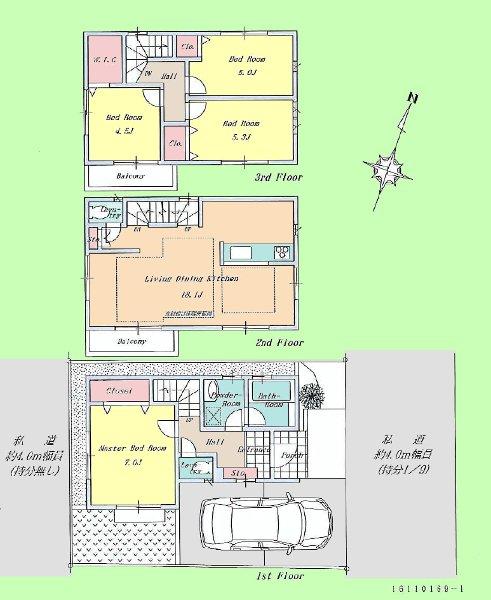 Floor plan. 35,800,000 yen, 4LDK, Land area 72.92 sq m , Building area 96.86 sq m