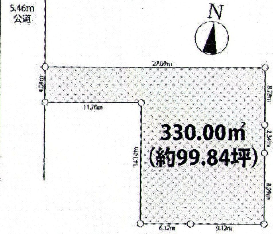 Compartment figure. Land price 59,800,000 yen, Land area 330 sq m   ☆ Vehicle for more than the entrance 4m from the road enters leisurely.