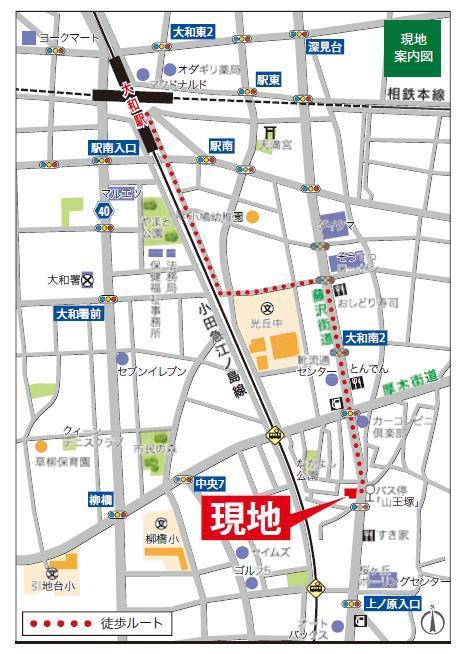 Local guide map. To the station will walk flat!