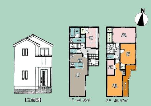 Floor plan. Price 25,800,000 yen, 2LDK+2S, Land area 86.05 sq m , Building area 91.52 sq m
