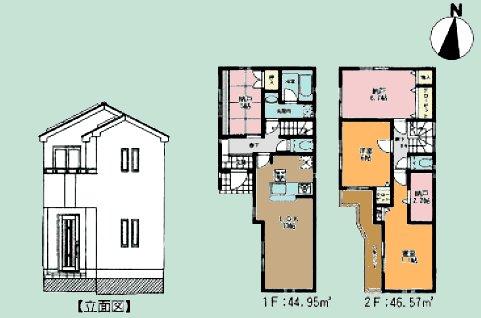 Floor plan. Price 25,800,000 yen, 2LDK+2S, Land area 86.05 sq m , Building area 91.52 sq m
