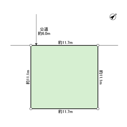 Compartment figure. ■ Between a population of about 11.7m, It is shaping land of depth about 11.1m.