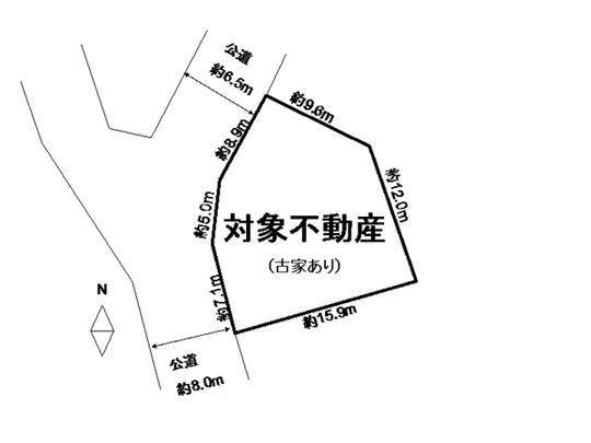 Compartment figure. West, It is northwest of the corner lot.