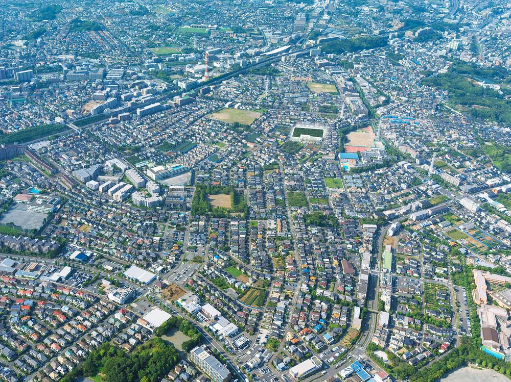 aerial photograph. It is seen from the sky site (August 2013) Shooting