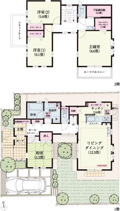 Floor plan. Patisserie shade of a tree Chaya to 920m ※ Listings environment picture was taken in September 2013. Also, Time required is to calculate the 80m as 1 minute.