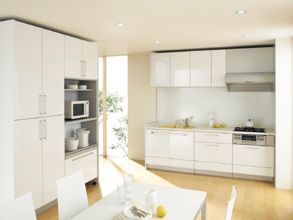 The kitchen is a popular face-to-face! Also spacious cooking space in the storage enhancement! Happy cooking in the 3-burner stove! (Building 2 complete image)