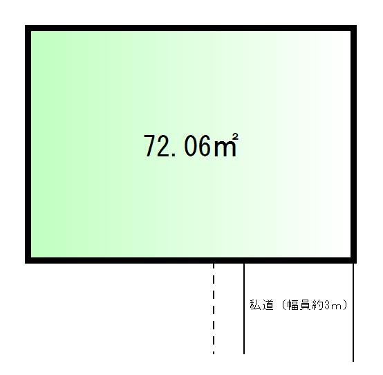 Compartment figure. Land price 21,800,000 yen, Land area 72.06 sq m