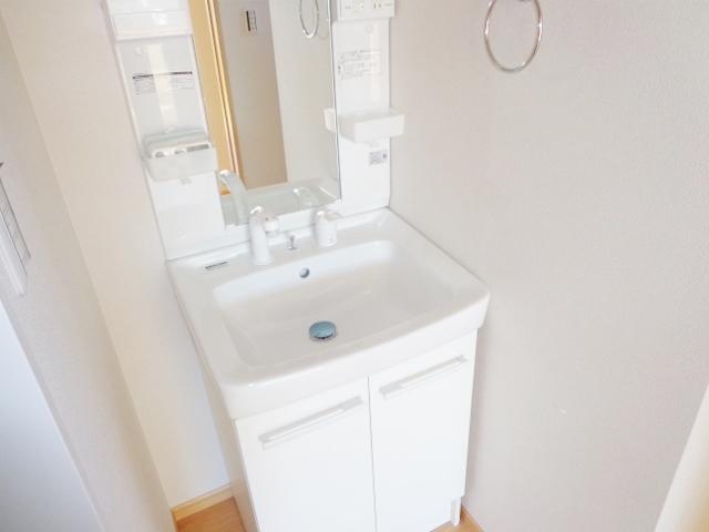 Wash basin, toilet. Bathroom vanity