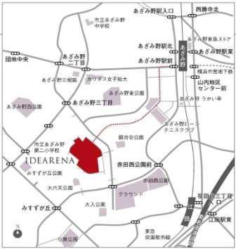 Local guide map. CAR NAVI at the time of your visit: Yokohama, Kanagawa Prefecture, Aoba-ku, Azaminominami 4-chome # 22