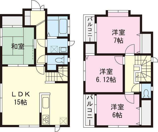 Floor plan. 51,800,000 yen, 4LDK, Land area 126.98 sq m , Building area 94.39 sq m
