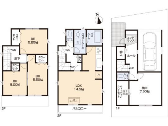 Floor plan. 44,800,000 yen, 3LDK, Land area 69.09 sq m , Building area 101.02 sq m floor plan