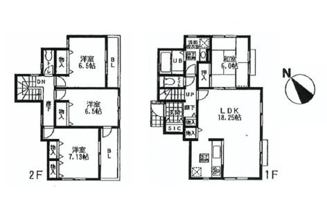 Floor plan. 43,800,000 yen, 4LDK, Land area 131.51 sq m , Building area 106.61 sq m